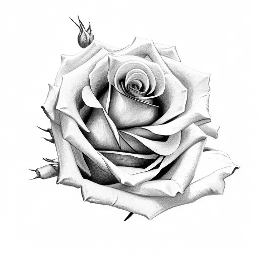 Rose Wrapped Around A Blooming Almond Branch