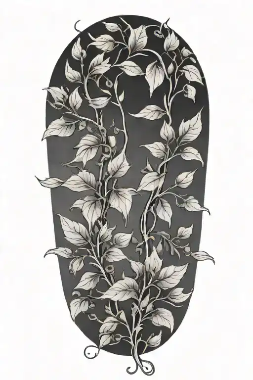 Small Delicate Leaves On Vine Wrapping