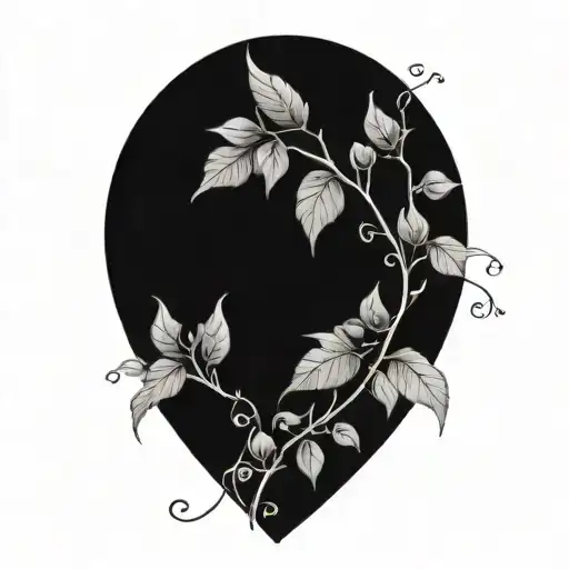 Small Delicate Leaves On Vine Wrapping