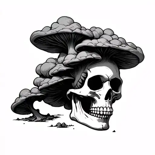 Mushroom Cloud Shaped Like Skull