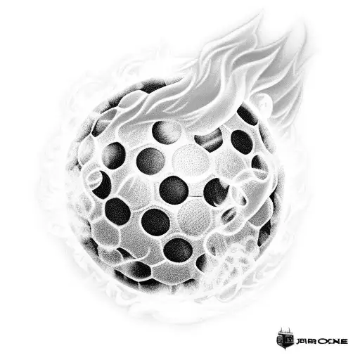 A Football On Fire With Smoke Forming The Shape Of The Tardis From Dr Who