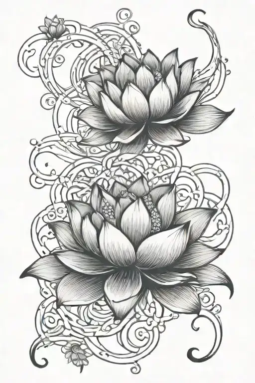 Lotus Flower Intertwined