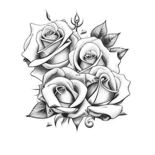 Nautical Arm Sleeve With Roses