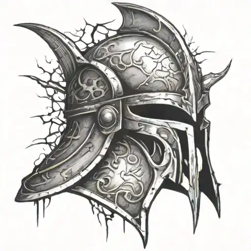 Cracked Warrior Helmet