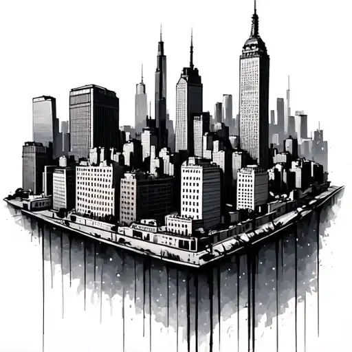 1Of1 Written As The Buildings On A New York Skyline With Buildings