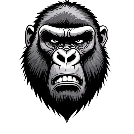 Angry Gorilla Face
