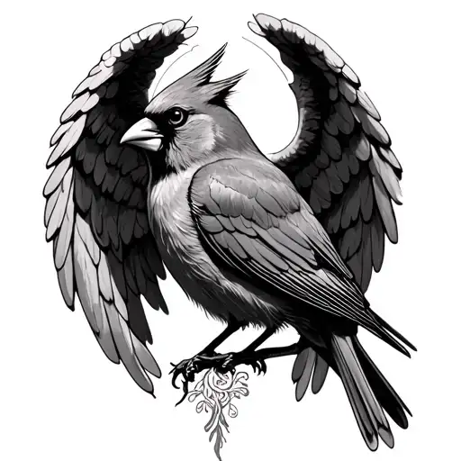 Cardinal With Angel Halo