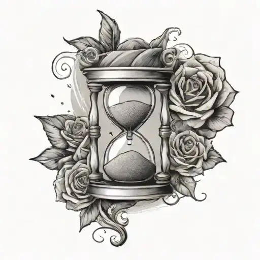 A Hourglass With An Anatomic Human Heart At The Top Section Converting Into The Sand