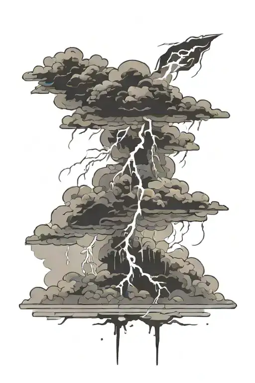 Negative Space Lightning Storm