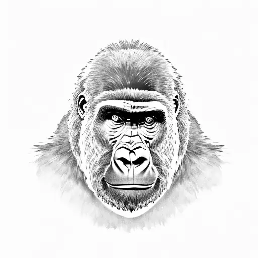 Gorilla Design With Box Gloves