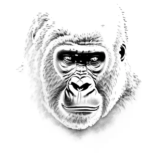 Gorilla Design With Mma Gloves