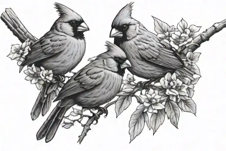 Male And Female Cardinal Birds