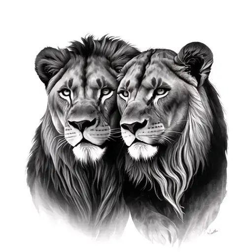 Two Grown Lionesses For Mother And Daughter