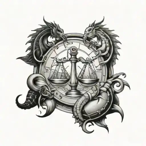 Zodiac Symbols Of Libra And Scorpio And Pices Zodiac Sign