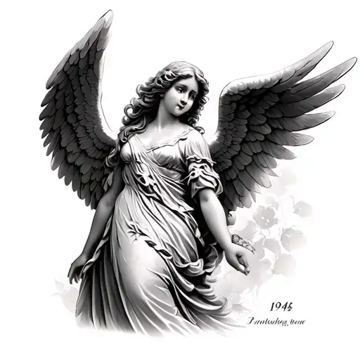 Angel And Date 1945 On The Wings