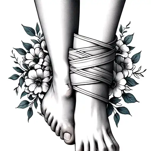 Feminine Dainty Ankle Wrap Without Florals