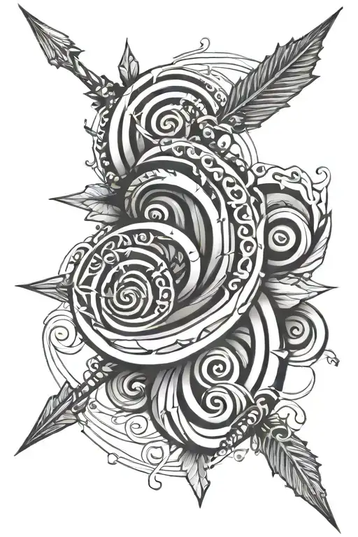 Spiral And Arrow Design