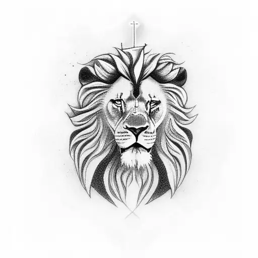 Cross Jesus Lion Tears Pray God