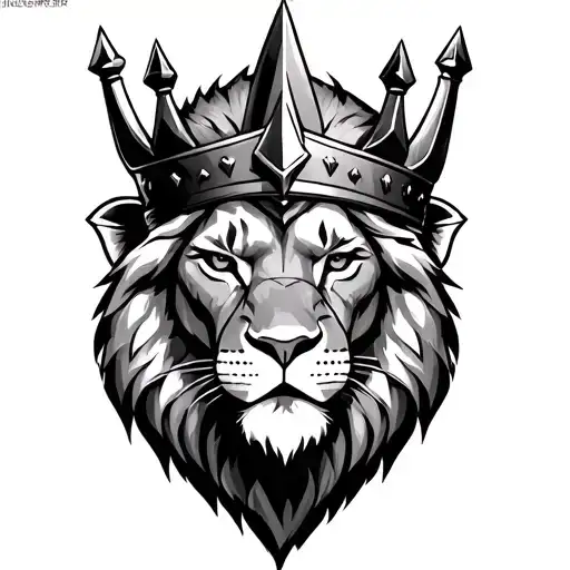 Viking Lioness Wearing A Crown