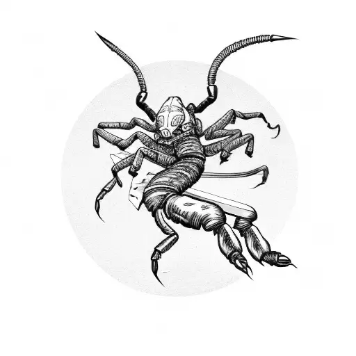 Scorpion With A Sword Running Through The Middle
