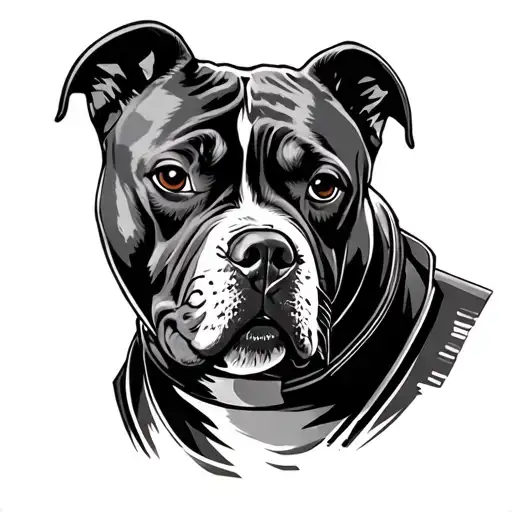 Pitbull Samurai Warrior