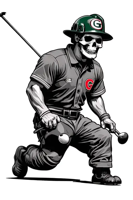 Peyton Brandon Irish Firefighter Golf Georgia Bulldogs Family Skull Football