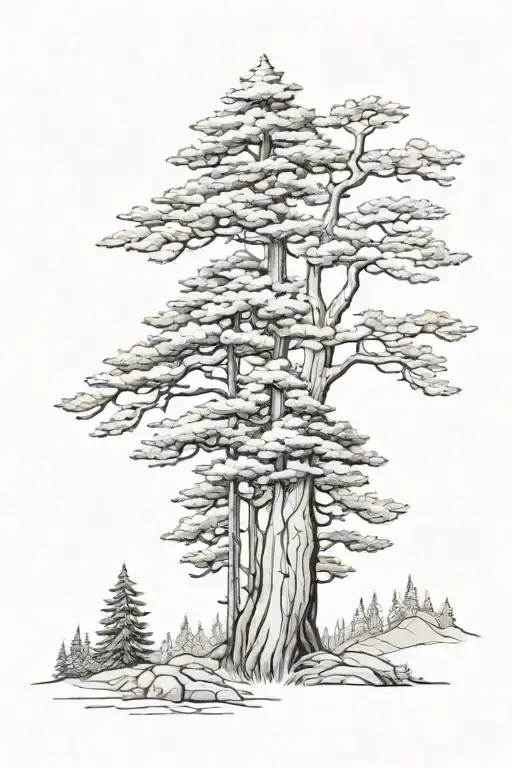 Only Pine Tree Forest Forearm Half Sleeve