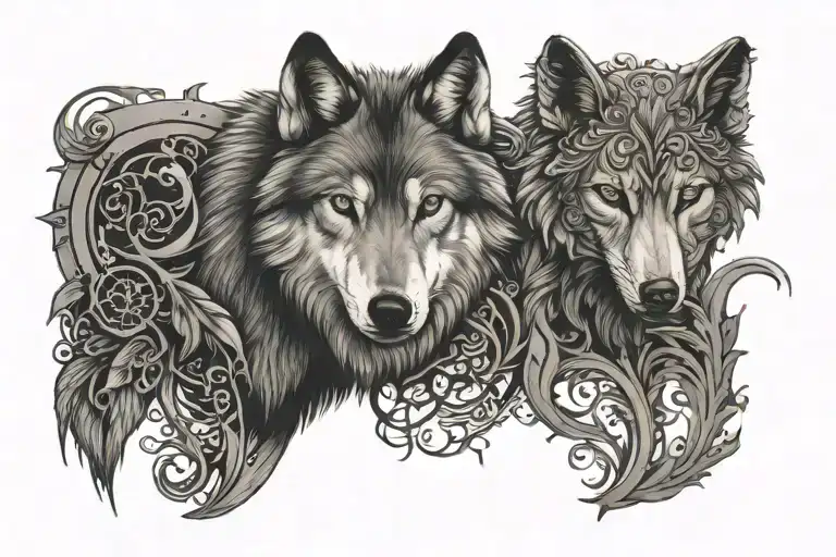 Wolf And Lamb Symmetrical