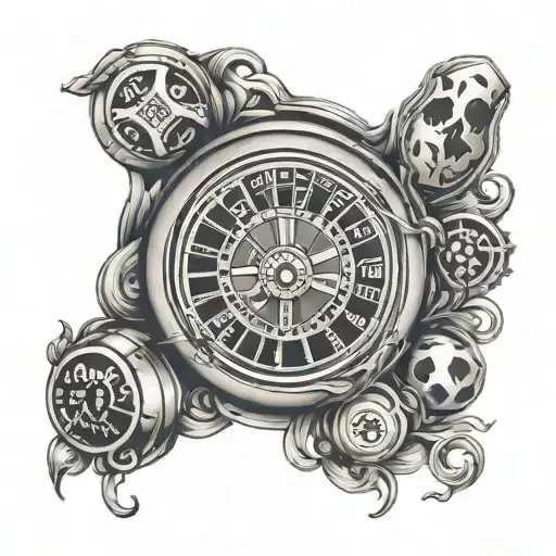 Forearm Gambling Tattoo Design