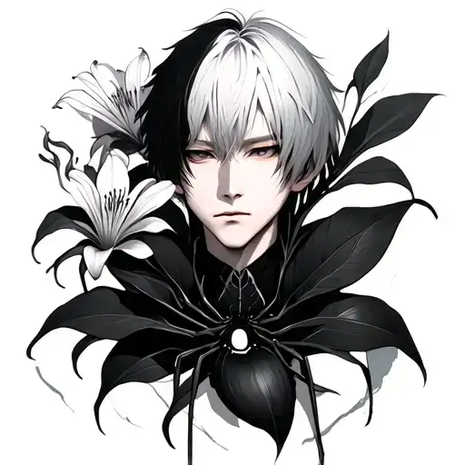 Ken Kaneki With Spider Lily