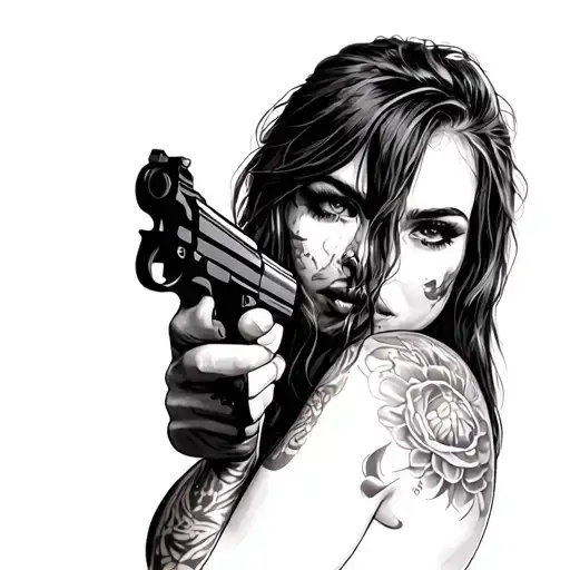 Hot Girl With Gun