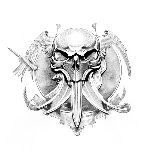 Roman Eagle And Skulls