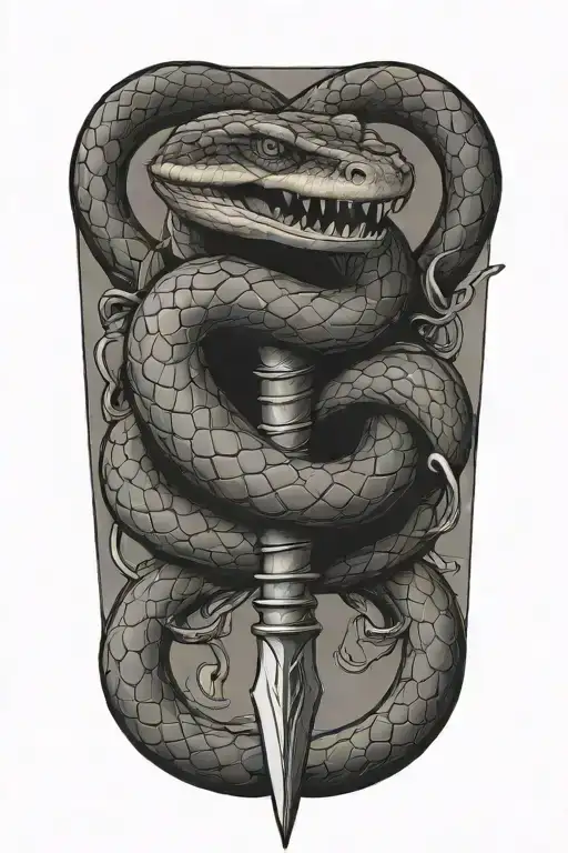 Snake With Dagger