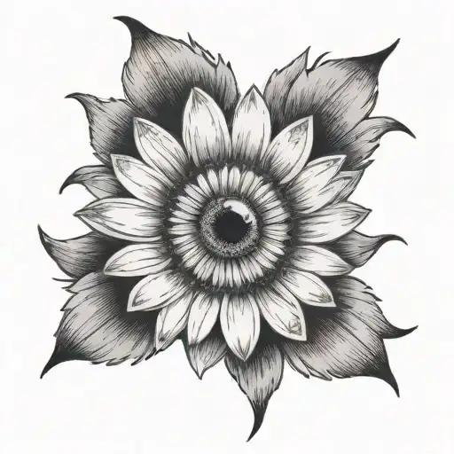 Daisy Flower Inside An Eye