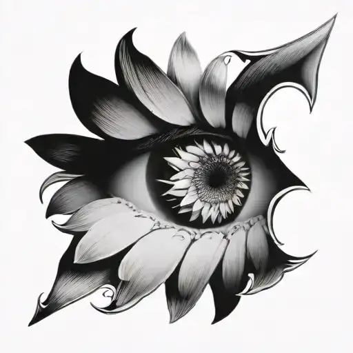 Daisy Flower Inside An Eye Sockets