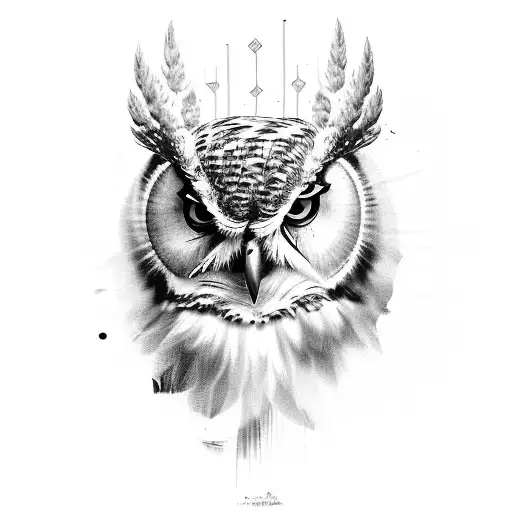 Agressive Owl With Claws