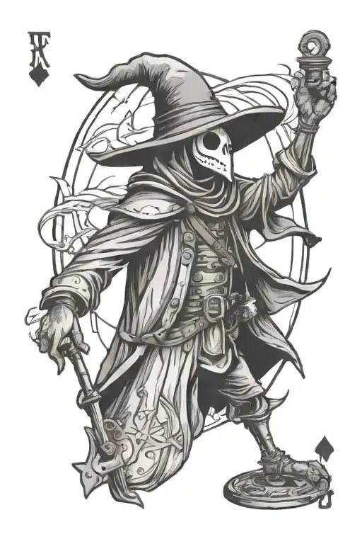 Plague Doctor In A Tarot Card