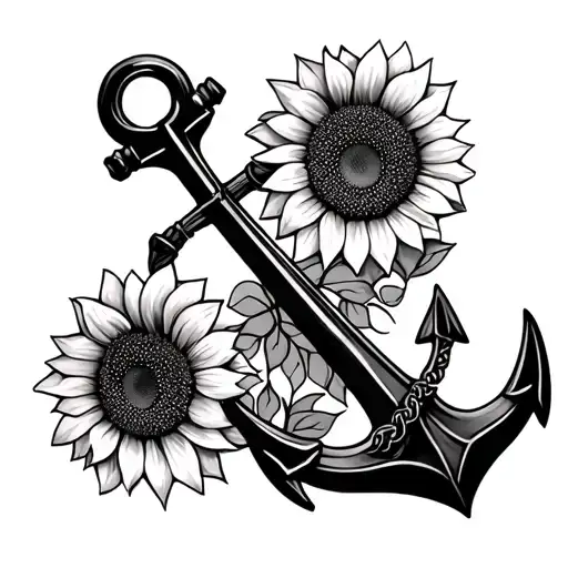 Sunflowers And Anchor