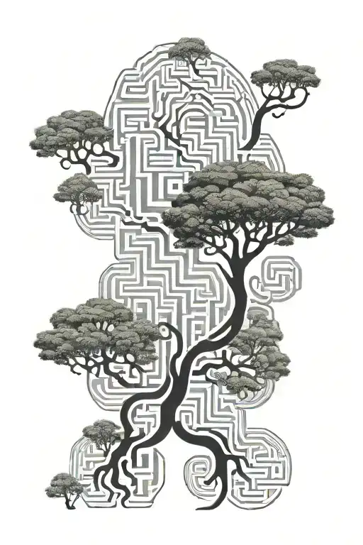 Tree Maze Patterns Inside