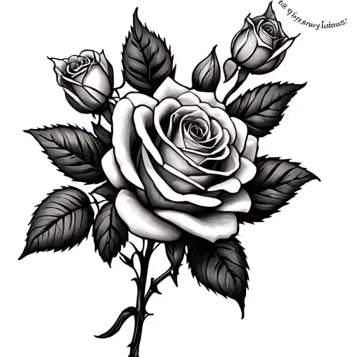 Roses With A Bible Scripture Designs Embedded Within