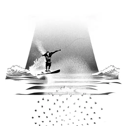 A Wakeboarder Catching Air With A Vibrant Sunset In The Background