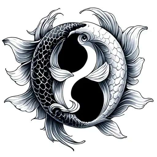 Koi Fish Ying Yang