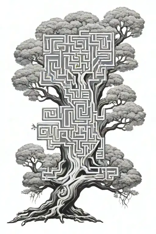Family Tree With Maze In Trunk