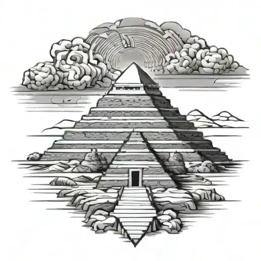 Egyptian Pyramid Fused With Chinese Great Wall