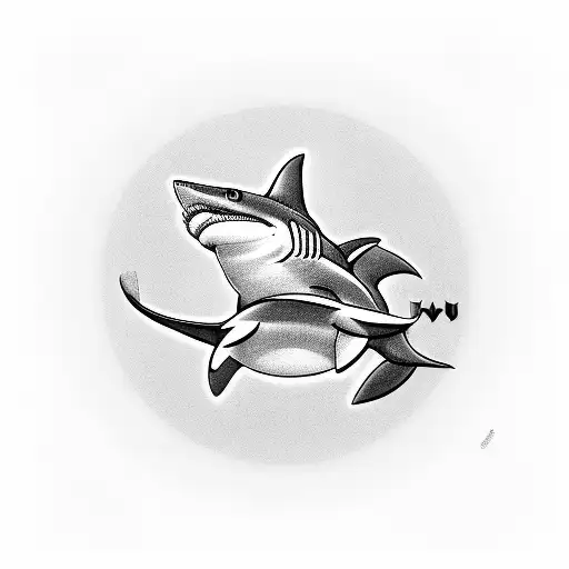 Electronics Engineer Riding A Shark Through A Circuit Board