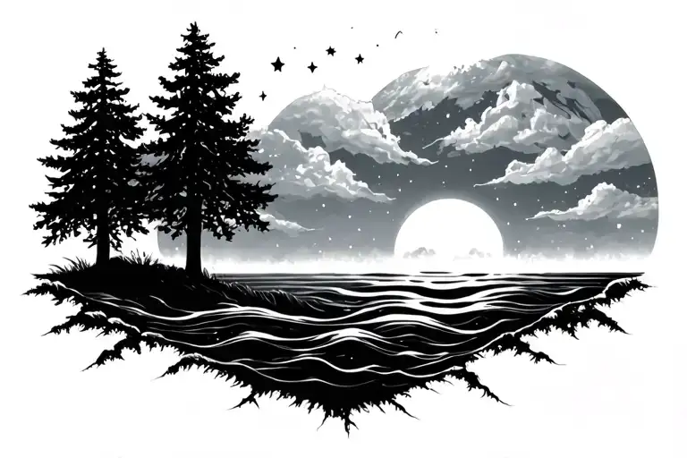 Earth Forest Life Stars Alone Water