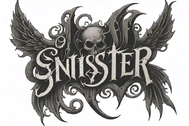 The Word Sinister In Goth Writing