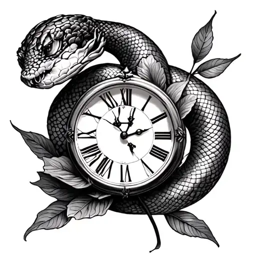 Flower Snake Clock