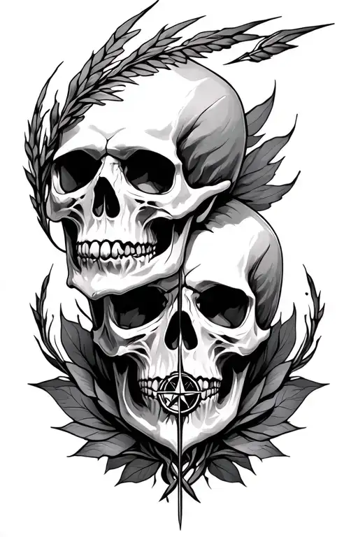 Skull And Wind Rose