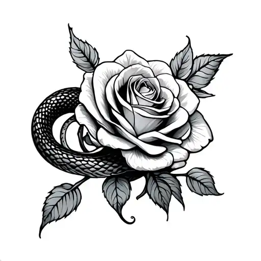 Snake Roses Intertwined